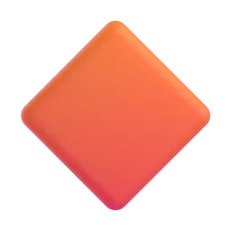 Large orange diamond Fluent 3D emoji