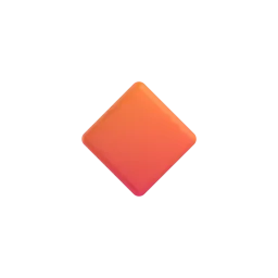 Small orange diamond Fluent 3D emoji