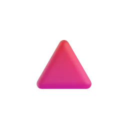 Red triangle pointed up Fluent 3D emoji