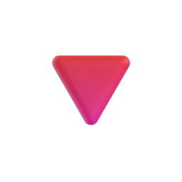 Red triangle pointed down Fluent 3D emoji