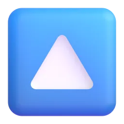 Upwards button Fluent 3D emoji