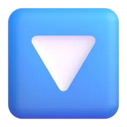 Downwards button Fluent 3D emoji