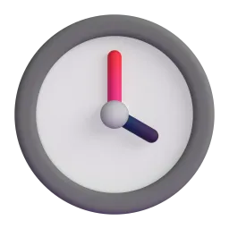 Four o’clock Fluent 3D emoji