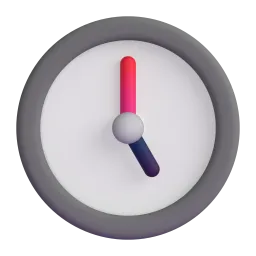 Five o’clock Fluent 3D emoji