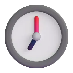 Seven o’clock Fluent 3D emoji