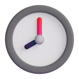 Eight o’clock Fluent 3D emoji