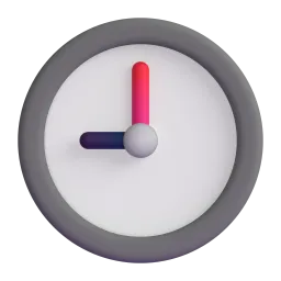Nine o’clock Fluent 3D emoji
