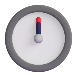 Twelve o’clock Fluent 3D emoji
