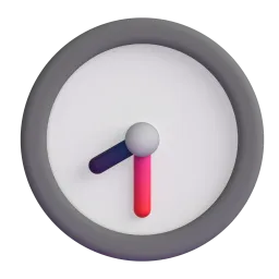 Eight-thirty Fluent 3D emoji