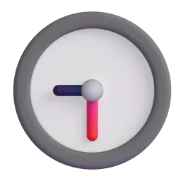 Nine-thirty Fluent 3D emoji