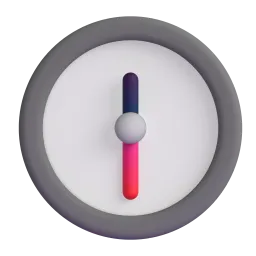 Twelve-thirty Fluent 3D emoji