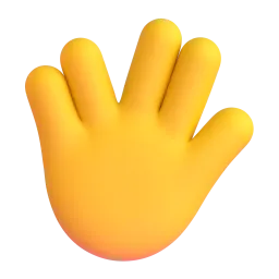 Vulcan salute Fluent 3D emoji