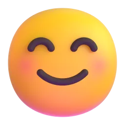 Smiling Face with Smiling Eyes Fluent 3D emoji