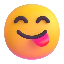 Yummy Face Fluent 3D emoji