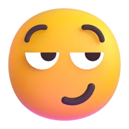 Smirking face Fluent 3D emoji