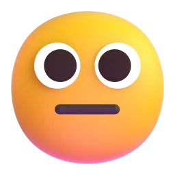 Neutral face Fluent 3D emoji