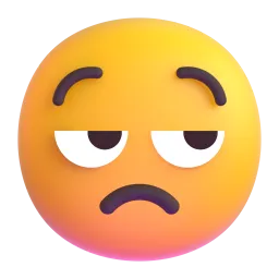 Unamused face Fluent 3D emoji