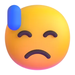 Лицо с холодным потом Fluent 3D emoji