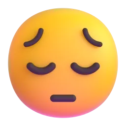 Pensive Face Fluent 3D emoji