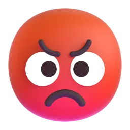 Galit na Mukha Fluent 3D emoji