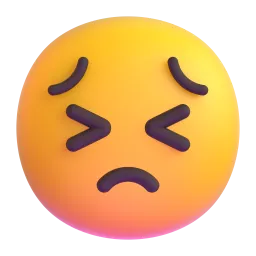 Persevering face Fluent 3D emoji