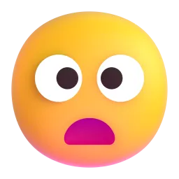 Frowning face with open mouth Fluent 3D emoji