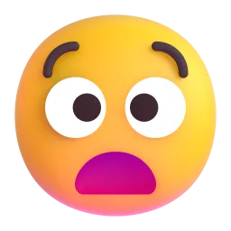 Anguished face Fluent 3D emoji