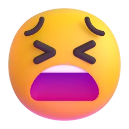 Tired face Fluent 3D emoji