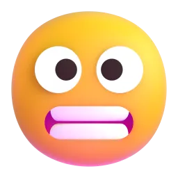 Grimacing face Fluent 3D emoji