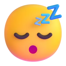 Sleeping Face Fluent 3D emoji