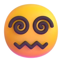 Face with Spiral Eyes Fluent 3D emoji