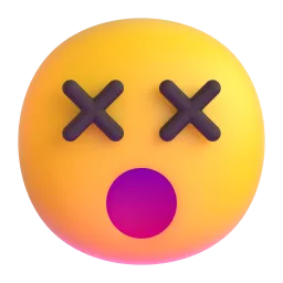 Dizzy Face Fluent 3D emoji