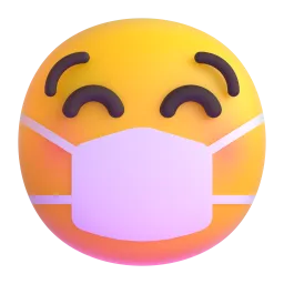 Face with medical mask Fluent 3D emoji