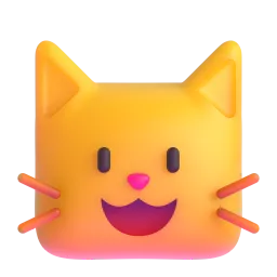 Grinning cat Fluent 3D emoji