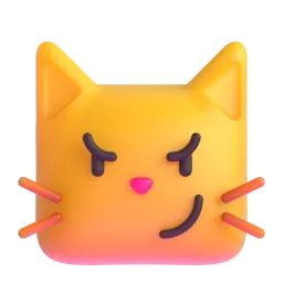 Cat with wry smile Fluent 3D emoji