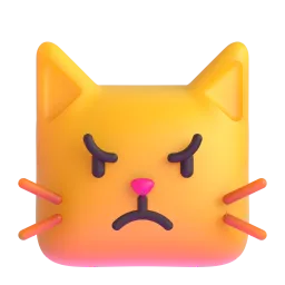 Pouting cat Fluent 3D emoji
