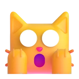 Weary cat Fluent 3D emoji