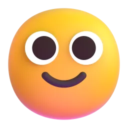 Slightly Smiling Face Fluent 3D emoji