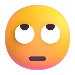 Face with rolling eyes Fluent 3D emoji