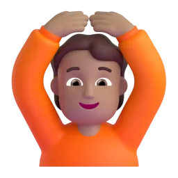 Person Gesturing OK: Medium Light Skin Tone Fluent 3D emoji