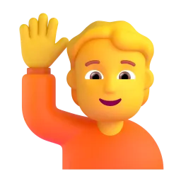 Orang Mengangkat Tangan Fluent 3D emoji