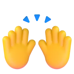 Raising Hands Fluent 3D emoji