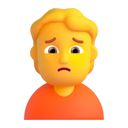 Person frowning Fluent 3D emoji