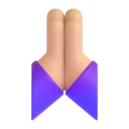 हाथ जोड़ना (सांवली त्वचा) Fluent 3D emoji