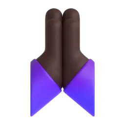 Folded Hands: Dark Skin Tone Fluent 3D emoji