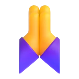 Folded Hands Fluent 3D emoji