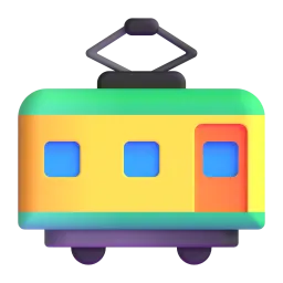 Railway car Fluent 3D emoji