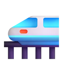 High-speed train Fluent 3D emoji