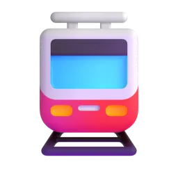 Tram Fluent 3D emoji