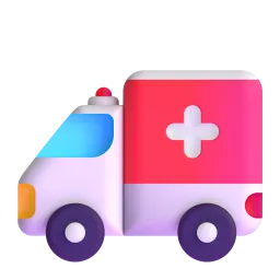 Ambulance Fluent 3D emoji